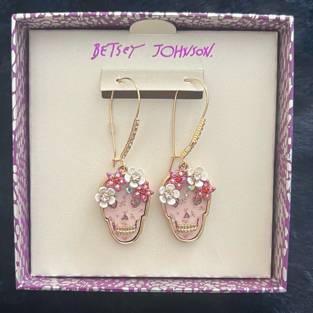 Betsey Johnson Skull Earrings